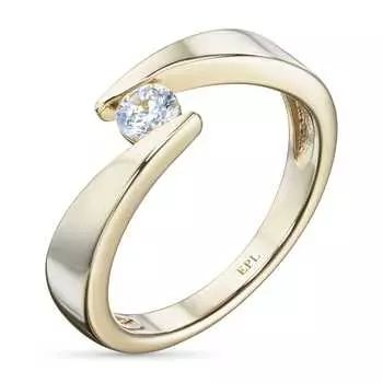 Кольцо из желтого золота с бриллиантом э0301кц08220858