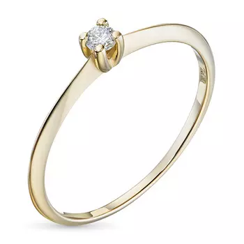 Кольцо из желтого золота с бриллиантом э0301кц10200128