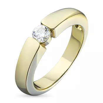 Кольцо из желтого золота с бриллиантом э0301кц12154000