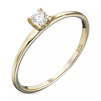 Помолвочное кольцо из желтого золота с бриллиантом э0301кц05200688