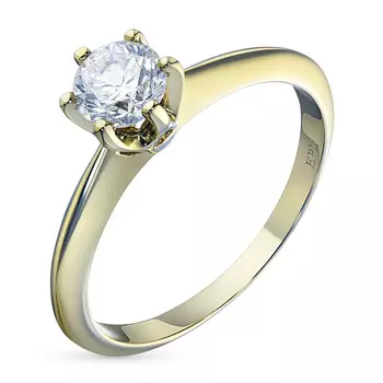 Кольцо из желтого золота с бриллиантом э0301кц01178400