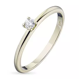 Кольцо из желтого золота с бриллиантом э0301кц10181600