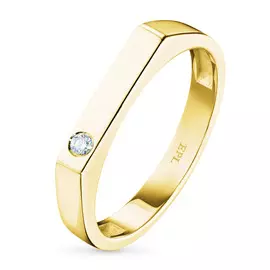 Кольцо из желтого золота с бриллиантом э0301кц04200718