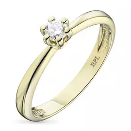 Кольцо из желтого золота с бриллиантом э0301кц02134400