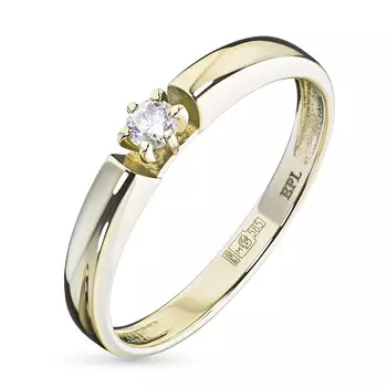Кольцо из желтого золота с бриллиантом э0301кц02159400