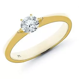 Кольцо из желтого золота с бриллиантом э0301кц07081900