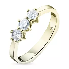 Кольцо из желтого золота с бриллиантом э0301кц07070100