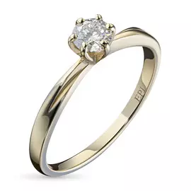 Кольцо из желтого золота с бриллиантом э0301кц04200764