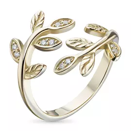 Кольцо из желтого золота с бриллиантом э0301кц01157400