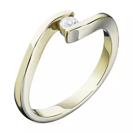 Кольцо из желтого золота с бриллиантом э0301кц01161100