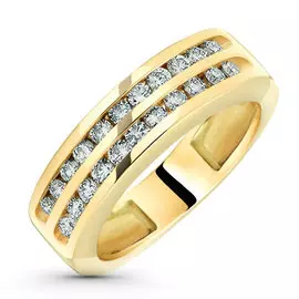 Кольцо из желтого золота с бриллиантом э0301кц02130100