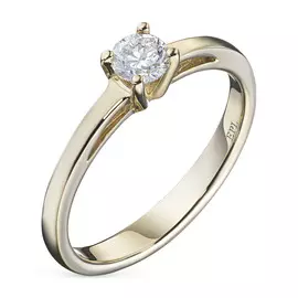 Кольцо из желтого золота с бриллиантом э0301кц03080700