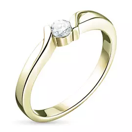 Кольцо из желтого золота с бриллиантом э0301кц03137900