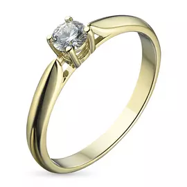 Кольцо из желтого золота с бриллиантом э0301кц03154000