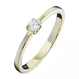 Кольцо из желтого золота с бриллиантом э0301кц03154200