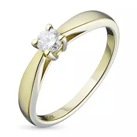 Кольцо из желтого золота с бриллиантом э0301кц03163800