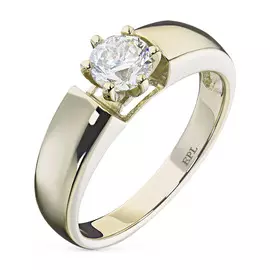 Кольцо из желтого золота с бриллиантом э0301кц04082400
