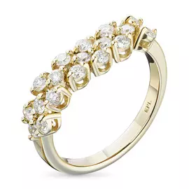 Кольцо из желтого золота с бриллиантом э0301кц04140400