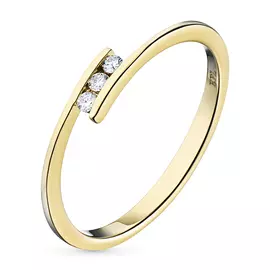 Кольцо из желтого золота с бриллиантом э0301кц04152500