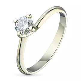 Кольцо из желтого золота с бриллиантом э0301кц04200688