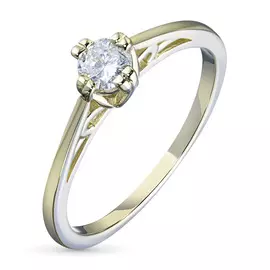 Кольцо из желтого золота с бриллиантом э0301кц04200741