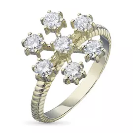 Кольцо из желтого золота с бриллиантами э0301кц04200849