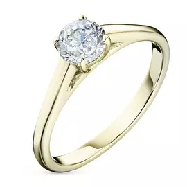 Кольцо из желтого золота с бриллиантом э0301кц05110900