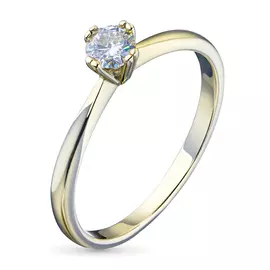 Кольцо из желтого золота с бриллиантом э0301кц05160200