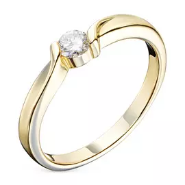 Кольцо из желтого золота с бриллиантом э0301кц05200690