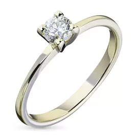 Кольцо из желтого золота с бриллиантом э0301кц06121400