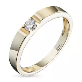 Кольцо из желтого золота с бриллиантом э0301кц06159100