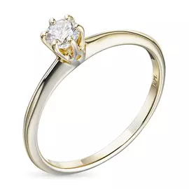 Кольцо из желтого золота с бриллиантом э0301кц06200856