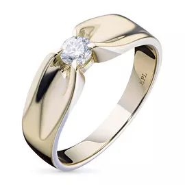 Кольцо из желтого золота с бриллиантом э0301кц07120500