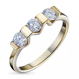 Кольцо из желтого золота с бриллиантом э0301кц07131800