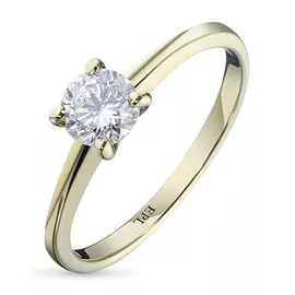 Кольцо из желтого золота с бриллиантом э0301кц07132200