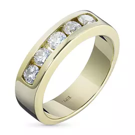 Кольцо из желтого золота с бриллиантами э0301кц07153300