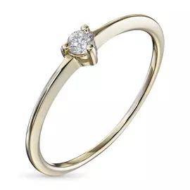 Кольцо из желтого золота с бриллиантом э0301кц08200112