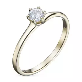 Кольцо из желтого золота с бриллиантом э0301кц08200226