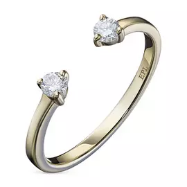 Кольцо из желтого золота с бриллиантами э0301кц09190350