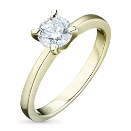 Кольцо из желтого золота с бриллиантом э0301кц10102800