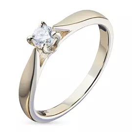 Кольцо из желтого золота с бриллиантом э0301кц10151500