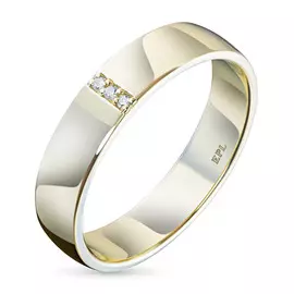 Кольцо из желтого золота с бриллиантом э0301кц10153700