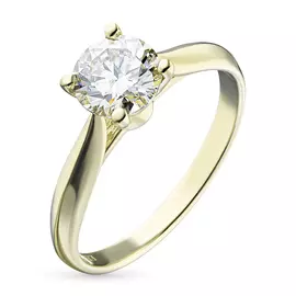 Кольцо из желтого золота с бриллиантом э0301кц10173100