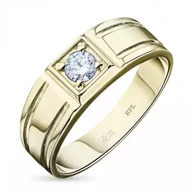 Кольцо из желтого золота с бриллиантом э0301кц11100100