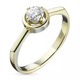 Кольцо из желтого золота с бриллиантом э0301кц11134200