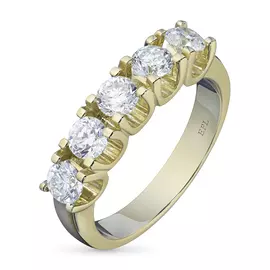 Кольцо из желтого золота с бриллиантами э0301кц12162900