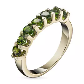 Кольцо из желтого золота с хромдиопсидом э0305к_091693