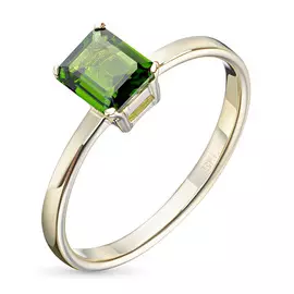 Кольцо из желтого золота с хромдиопсидом э0305кц10200466