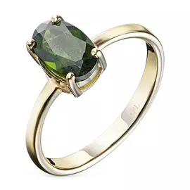 Кольцо из желтого золота с хромдиопсидом э0305кц10200467