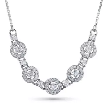 Колье из белого золота с бриллиантами э0901кл06165800